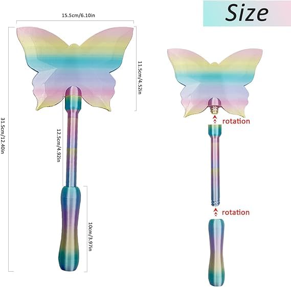 Image of Credit Card Wand, Contactless Payment Card Wand with Secure Slot, Fun Payment Experience for Everyday Use, Rainbow Color Star Design, Single Piece Credit Card Apply Tool (Multicolor B)