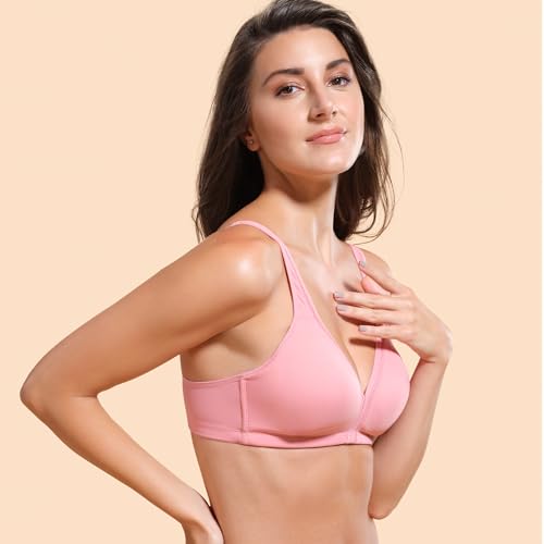 Image of Enamor Plush Comfort, Side Support and Lift Women's Everyday Full Support Plunge Bra - All Day Comfort, Non-Padded, Wirefree, High-Coverage - F024