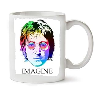 Wicked Design John Lennon Imagine Colourful Tasse Classique de thé Tasse de café - Les Beatles, Paul McCartney, John Lennon, RIngo Starr, George Harrison