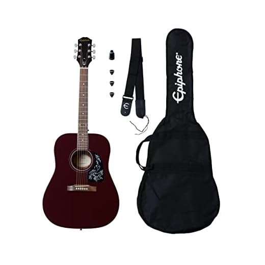 Epiphone Starling Acoustic Player Pack, Wine Red with Gig Bag