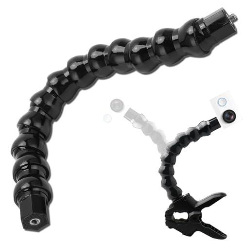 FLW 265 Monopiede flessibile Ganasce a collo d'oca Montare 1 foro per vite da 4 pollici su 1 vite da 4 pollici 12 sezioni per accessorio fotografico per fotocamera sportiva