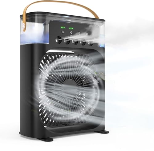 Listado de Ventilador de Oficina los más solicitados. 44 Ventilador Portatil, MINI Ventilador de escritorio, Ventilador Multifuncional para Oficina - 3 velocidades del viento, atomización, Adecuado para dormitorio, escritorio, oficina,...