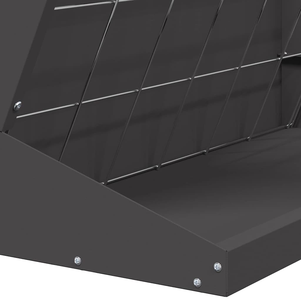 Dispenser di fieno nero 71 x 33 x 70 cm Acciaio