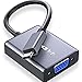 LENTION USB C to VGA Cable Adapter,Type C to VGA Monitor Converter Compatible 2023-2016 MacBook Pro 13/15/16,New Mac/MacBook Air/Surface,iPad Chromebook,Galaxy,Dell XPS,Phone,More(1080VGA,Space Gray)