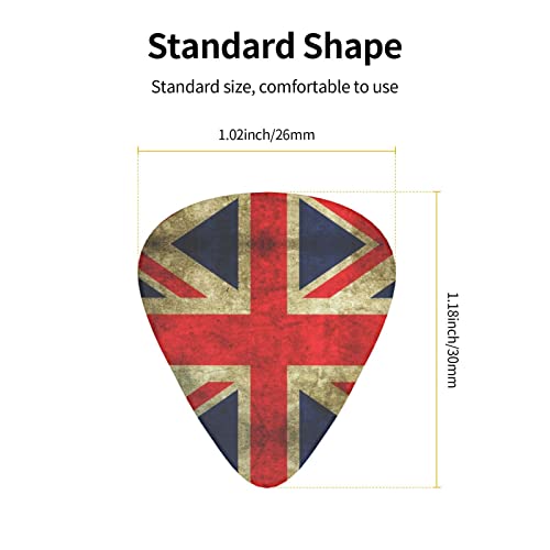 Ensemble de 12 médiators de guitare drapeau britannique vintage pour guitare acoustique, guitare électrique, contrebasse… - Les Beatles, Paul McCartney, John Lennon, RIngo Starr, George Harrison Ensemble de 12 médiators de guitare drapeau britannique vintage pour guitare acoustique, guitare électrique, contrebasse… – Image 5