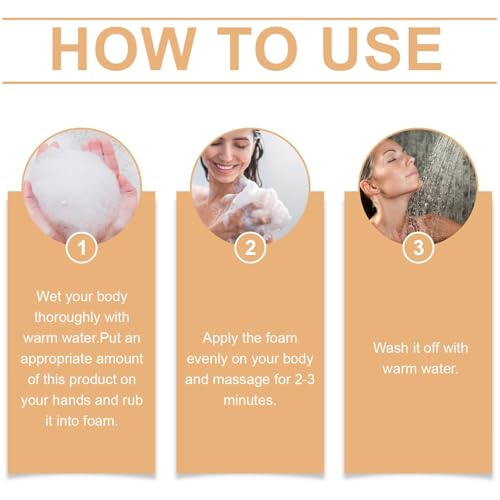 Mimoqk Persimmon Body Wash, 120 ml Natural Deodorizing Soap, Oczyszczanie Kontroli Zapachu, Świecące Stopy i Odświeżanie Ciała, Głęboki Balsam do Oczyszczania dla mężczyzn i kobiet, do codziennego