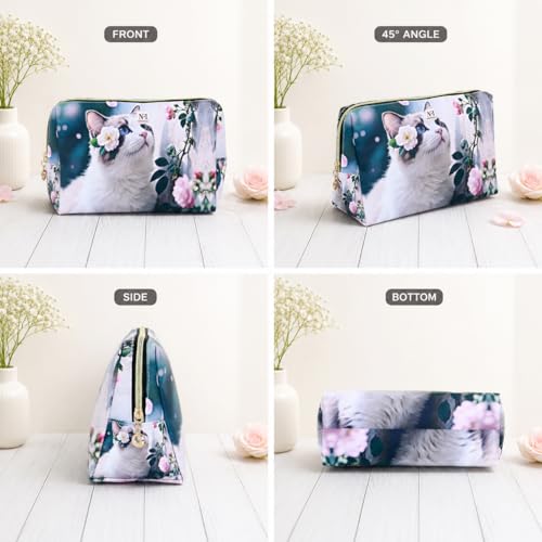 Image of NFI essentials Set of 3 Printed Cosmetic Pouch for Women, Stylish Pouches for Makeup Accessories Travel Pouch,Makeup Pouch,Vanity Case,Jewellery Pouch,Toiletry Make up Bag