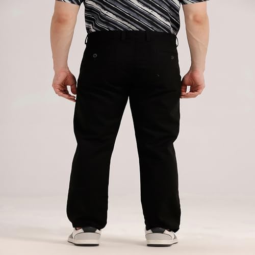 Image of BASICS Premium Cotton Stretch Formal Trousers for Men | Office Pants