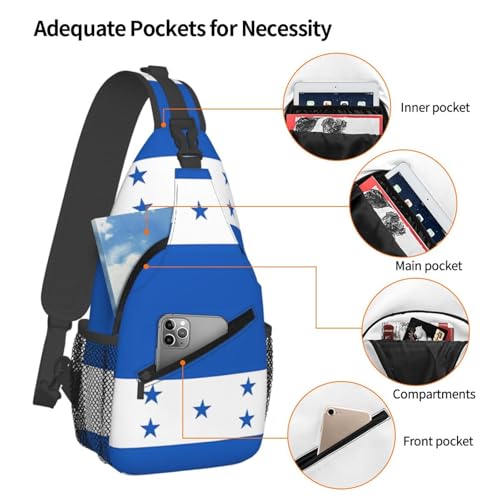 Bolso bandolera cruzada para pecho estilo trekking miniatura 3