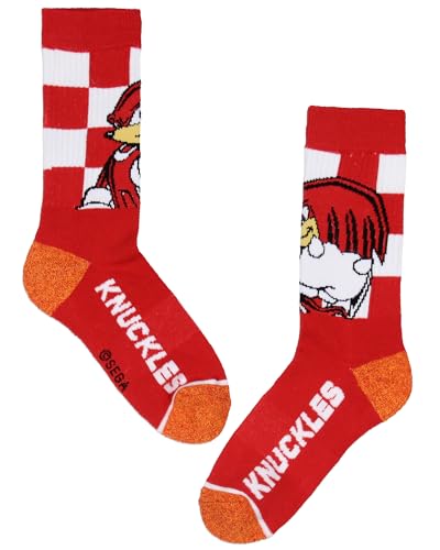 Bioworld Sonic The Hedgehog Adult Checker Board Character Design 3-Pack Crew Socks Mid-Calf For Men And Women - Image 5