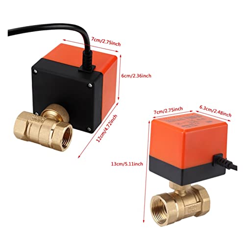 Vanne à boisseau sphérique motorisée AC220V 1 pouce en laiton pour régulation eau