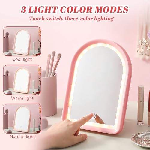 Espejo de tocador de escritorio Junkin con luces LED de alta nitidez 5