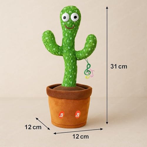 Image of Rechargeable Talking Cactus Toy for Kids - Musical Dancing, Speaking Cactus Toy for Babies - Educational Talking Toy for Baby Boys & Girls (0-3 Years)