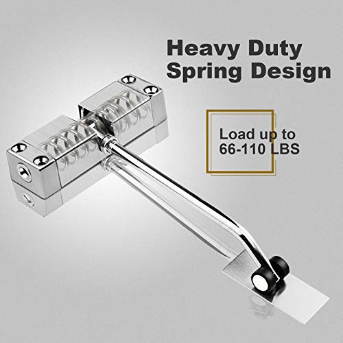 Auletin Door Closer- Metal Screen Door Closer, Heavy Duty Automatic Door Closer For Screen Door, Safety Spring Door Closer For Storm Door, Aluminum Door Adjustable Closing Speed, Soft Closing #TOP4