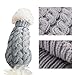 Petyoung Hundepullover Weste Warmer Mantel Haustier weiche Strickwolle Winter Pullover gestrickt Häkeln Mantel Kleidung für kleine mittlere Hunde (L, Grau)