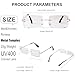 Laurinny Vintage Rimless Sunglasses Fashion Retro Clear Glasses for Women Men Gold Metal Frameless Rectangle Sunnies UV400