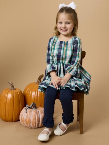 Image of RuffleButts Baby /Toddler Girls Long Sleeve High Low Flowy Ruffle Tunic Top