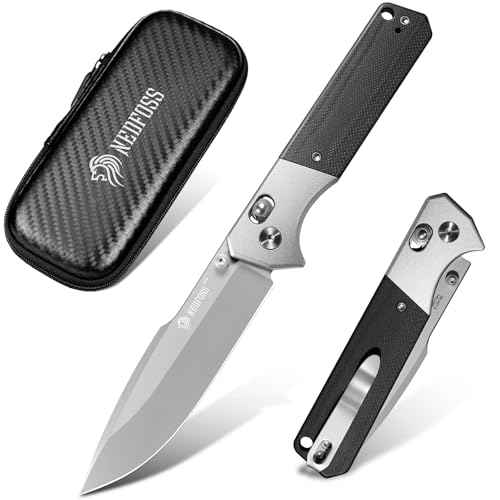 NedFoss Beast Axis Lock Pocket Knife 3.48 14C28N Steel Blade G10 Handle