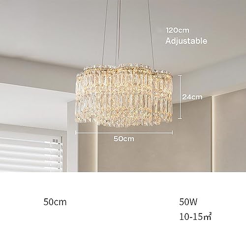 Plafonnier LED moderne cristal variable pour chambre et cuisine - 7