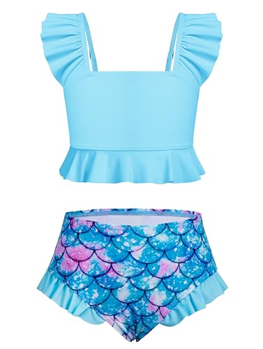 Bikini para niñas con tirantes ajustables y cómodo diseño de dos piezas de 3 a 12 años