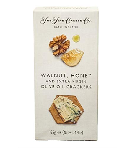 The Fine Cheesse Co - Crackers de aceite de oliva virgen extra, nueces y miel 125 g - Caja de: 12 unidades