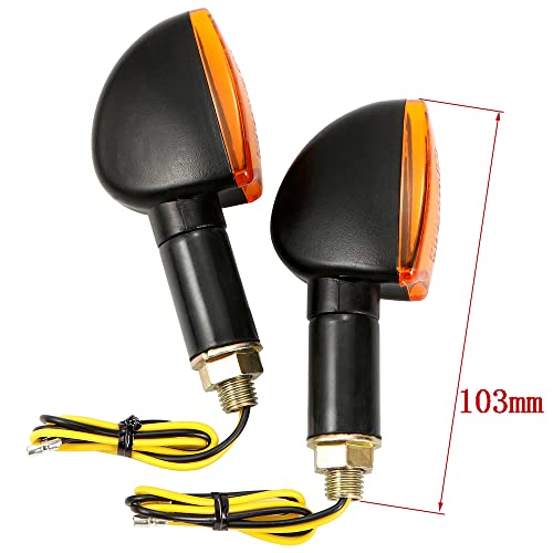 2 Peças Indicadores De Seta Para Motocicleta Universal Luz âmbar Pisca Iluminação Lanterna Traseira