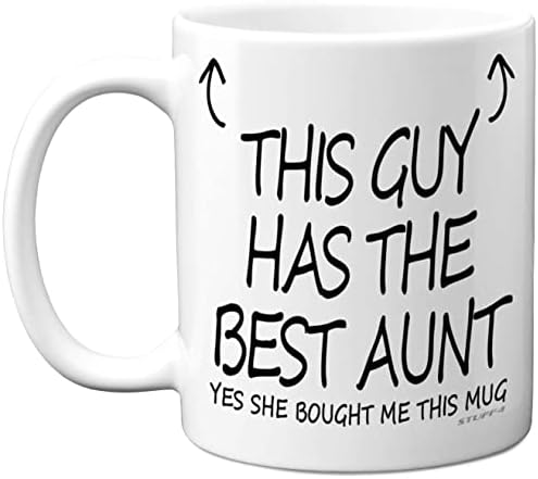 This Guy Has The Best Sis Mug - Brother Birthday Present from Sister, Brother Gifts 11oz Ceramic Dishwasher Safe Coffee Mugs - Birthday, Christmas Day, Secret Santa, Cup - Made in UK Stuff4