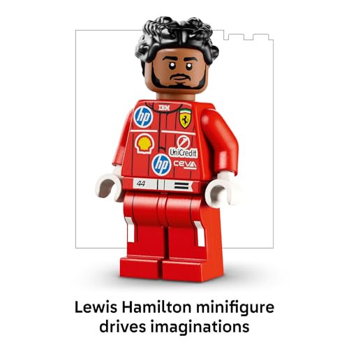 Image of LEGO Editions Scuderia Ferrari HP Lewis Hamilton Helmet - Building Set for Teens, Ages 14+ - Collectible F1 Display - Bedroom or Home Office Decor - Gift for Racing Fans - 43022
