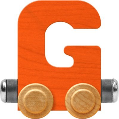 Maple Landmark NameTrains Bright Letter Car G - Made in USA (Orange)
