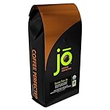 SOME FUN JO: 12 oz, Organic Half Caff Coffee, Whole Bean, 50/50 Regular/Decaf, Medium Dark Roast, Rich Tasting Notes, USDA Organic, Kosher, Fair Trade Certified, Gluten Free, Chemical Free