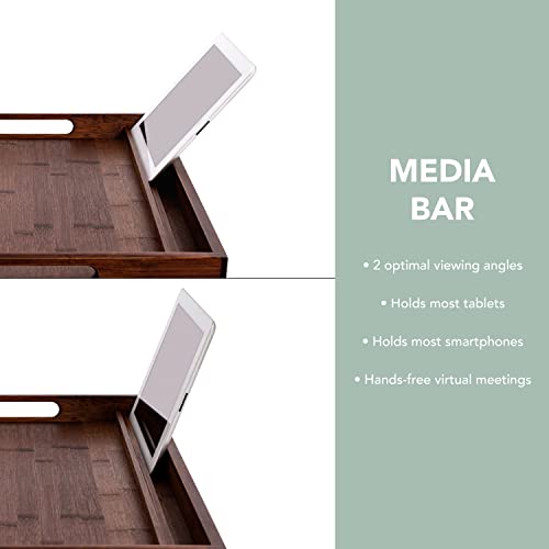Rossie Home Bamboo Bed Tray, Lap Desk With Phone Holder - Fits Up To 17.3 Inch Laptops And Most Tablets - Espresso - Style No. 78112 #TOP3