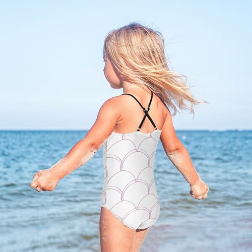 Ocean Stripes Kids Swimsuits 1-Piecing Toddler Girl Bathing Suit Girls Swim Suit Beach Swimwear 3T4