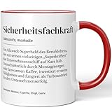JUNIWORDS Tasse, Definition Sicherheitsfachkraft, Rot (7233460)