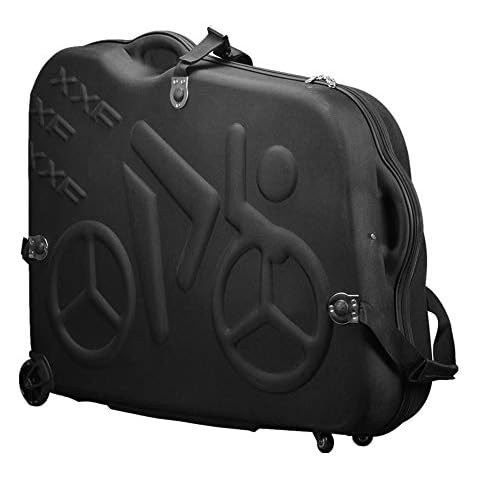Rigid EVA Bike Box, Bicycle Air Flights Travel Hard Case Box Bag with Roller Wheels Wear-Resistant Rainproof Round Trip Sport Bike Travel Case Cover