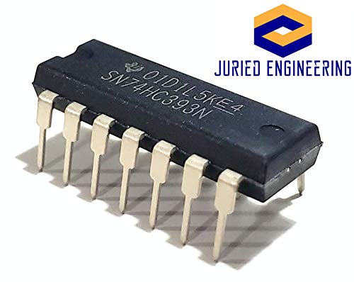 sn74hc393n sn74hc393 74hc393 dual 4-bit binary counters breadboard-friendly ic dip-14 pack of 5