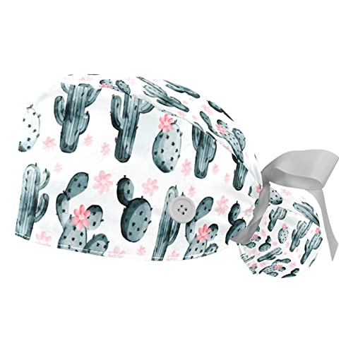 Casquettes de travail ajustables à motif cactus idéales pour les longues journées de service actif