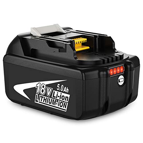 Dosctt 5000mAh BL1850B Remplacement pour Makita 18V Batterie BL1850 BL1840B BL1860B BL1830B BL1820B BL1860 BL1840 BL1830 BL1820 1942053 LXT-400 avec indicateur de Charge Outils électriques sans Fil Cover