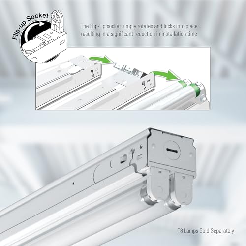 Image of Metalux SNF232RC 4' 2Lamp T8 Res Light, 4 ft, White (Pack of 2)