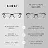 Clic Magnetic Reading Glasses - Adjustable Neck Hanging Readers - Secure Fit with Rigid Headband - Brooklyn (S-M, Grey, 1.25 Magnification)