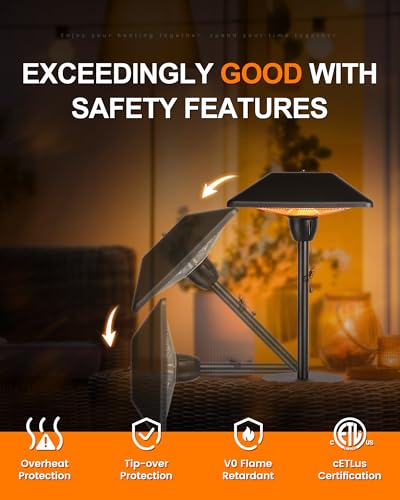 Star Patio Electric Patio Heater, 1500W Outdoor Heater, Tabletop Heater thumb #4