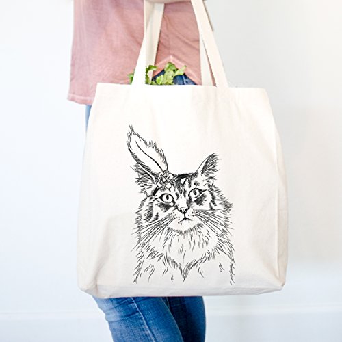 Inkopious Bolsa de compras reutilizável Chloe the Tabby Cat Heavy Duty 100% algodão lona sacola de compras reutilizável 35 x 37 x 12, Lona de algodão, Printed 1 Side