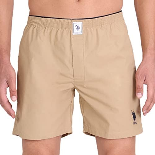 U.S. Polo ASSN. Men's I108 Pure Cotton Brushed Elastic Boxers - Pack of 1