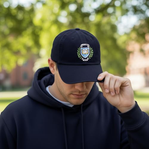 Gorra Bordada Ajustable Azul Universidad Yale Bulldogs miniatura 5
