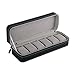 Produktbild Uhrenschüttler, Uhrenvitrine Schwarz Tragbar 6 Gitter Travel Watch Box PU Leder Reißverschluss Aufbewahrungskoffer Watch Organizer Organizer Schmuck Aufbewahrungsbox für Uhrenpflege Mode
