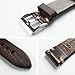 Berfine 26mm Retro Handmade Watch Band, Quick Release Vintage Leather Watch Strap Replacement,Dark Brown