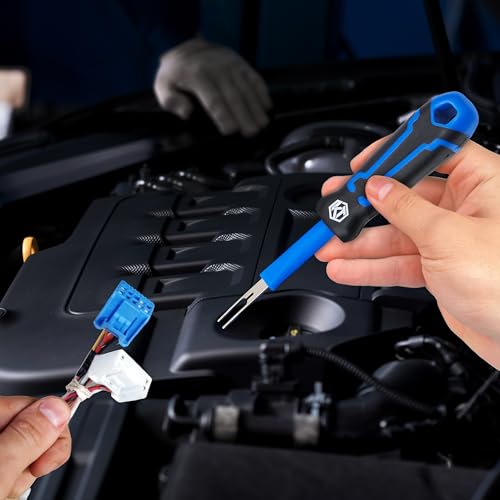 Image of Kuntech 30 PCS Universal Terminal Release Kit, Universal Electrical Terminal Removal Tool for Replaces Universal Vehicle Wire Harness Pin Connector Release