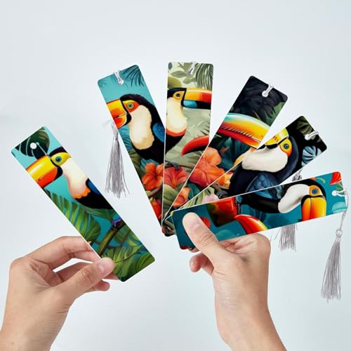 Marque-pages toucan : lot de 6 signets de lecture originaux - 3