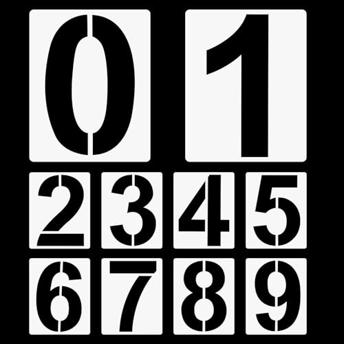 El mejor review de Plantilla numeros - los mas comprados. 35 Juego de plantillas de números grandes de 4 pulgadas, 0-9 direcciones, plantillas de números de dirección, plantillas reutilizables de plástico para pintura de números para...