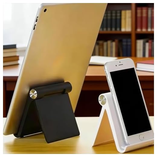 Portable Mobile Holder Mount Phone Holder Stand Desk Cell Phone Holder Stand Mobile Smartphone Support Tablet Stand for iPhone (Black)