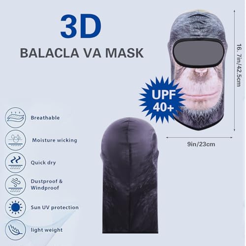 Image of Balaclava Mask 3D Print Full Face Mask Cooling Neck Gaiter Sun Protection Face Cover Mask Windproof Ski Mask